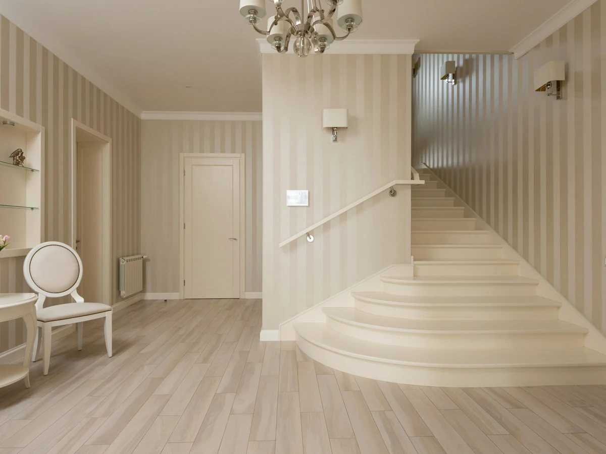 bedroom-painting-bedroom-floral-wallpaper-darlington-decorators Bedroom with floral wallpaper hung by Darlington Decorators, full room wallpapering in Darlington