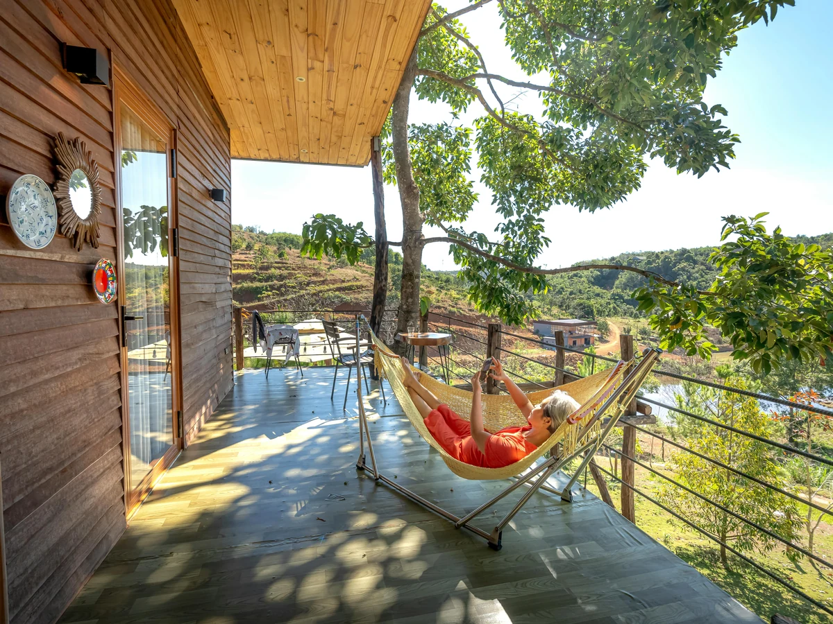 Wooden deck balcony painting in Darlington