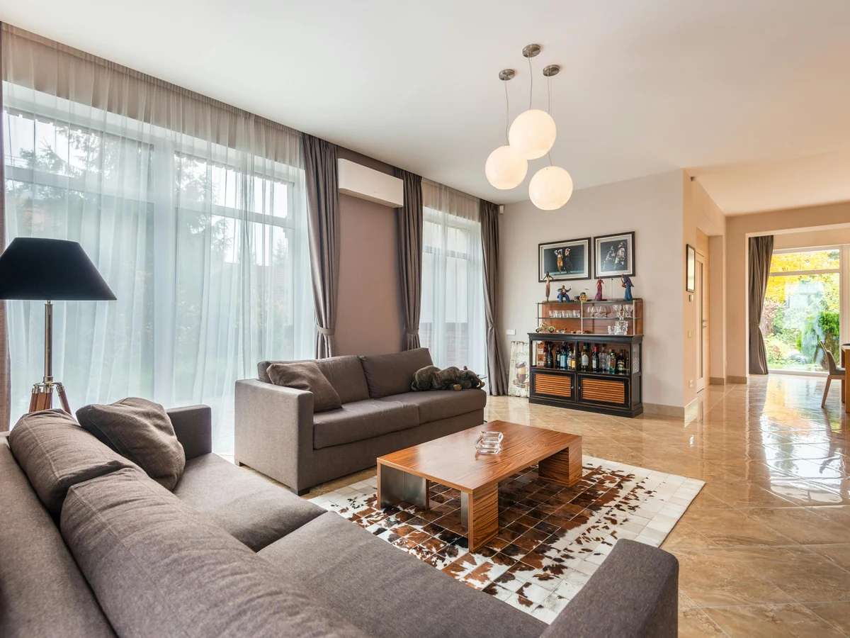 Spacious living room painting and decorating in Catterick Village by Darlington Decorators